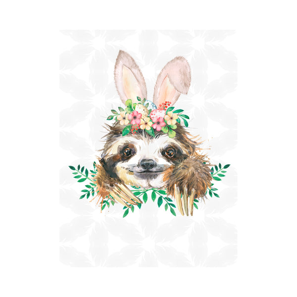 Sloth Bunny Sublimation Print
