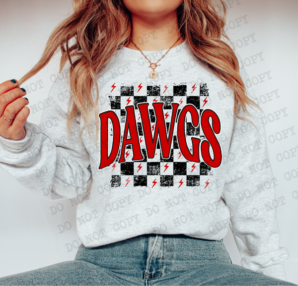 Distressed Dawgs Checker DTF Print