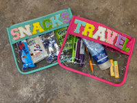 Chenille Patch Travel And Snack Bags