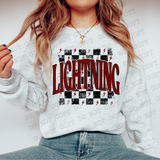 Distressed Lightning Checker DTF Print