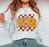 Distressed Panthers Checker DTF Print