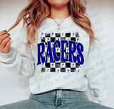 Distressed Racers Checker DTF Print