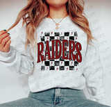 Distressed Raiders Checker DTF Print