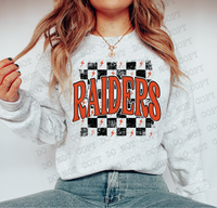 Distressed Raiders Checker DTF Print