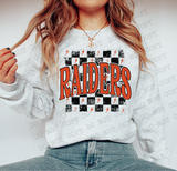 Distressed Raiders Checker DTF Print