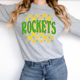 Distressed Rockets Checker DTF Print
