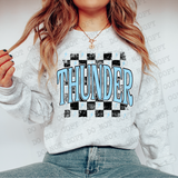 Distressed Thunder Checker DTF Print