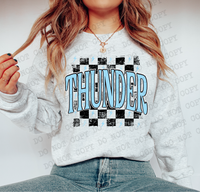 Distressed Thunder Checker DTF Print