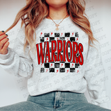 Distressed Warriors Checker DTF Print