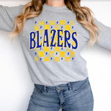 Distressed Blazers Checker DTF Print
