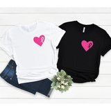 Breast Cancer Heart DTF Print