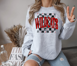 Distressed Wildcats Checker DTF Print