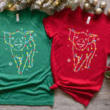 Christmas Pig DTF Print