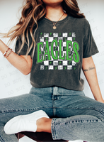 Distressed Eagles Checker DTF Print