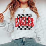 Distressed Eagles Checker DTF Print