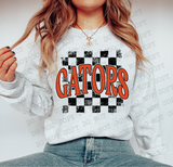 Distressed Gators Checker DTF Print