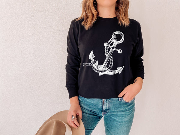 Distressed Anchor Screen Print LOW HEAT
