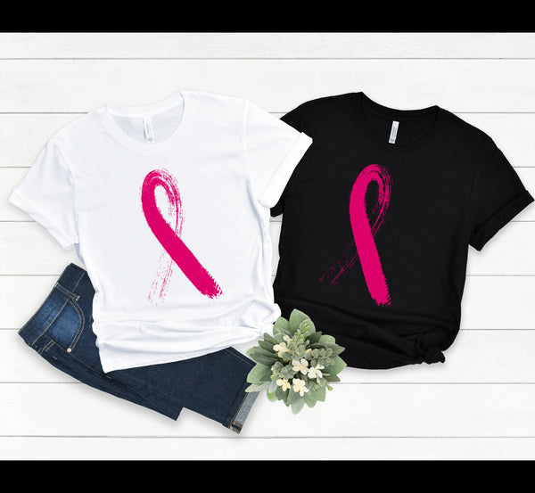 Breast Cancer Awareness Ribbon Screen Print LOW HEAT