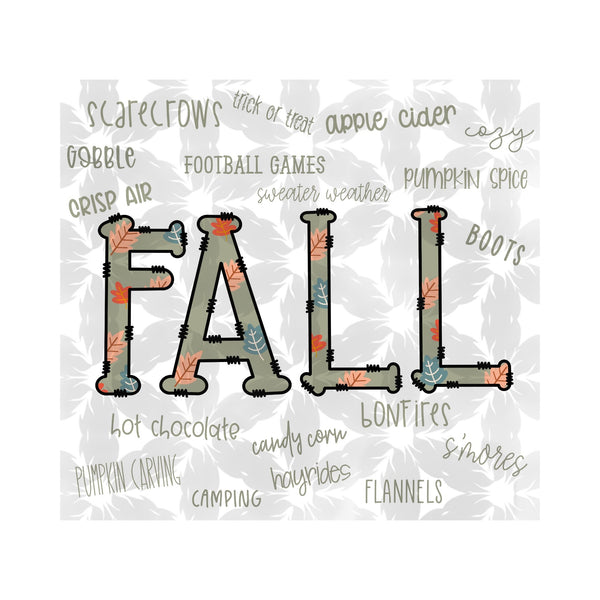 Fall Typography Sublimation Print