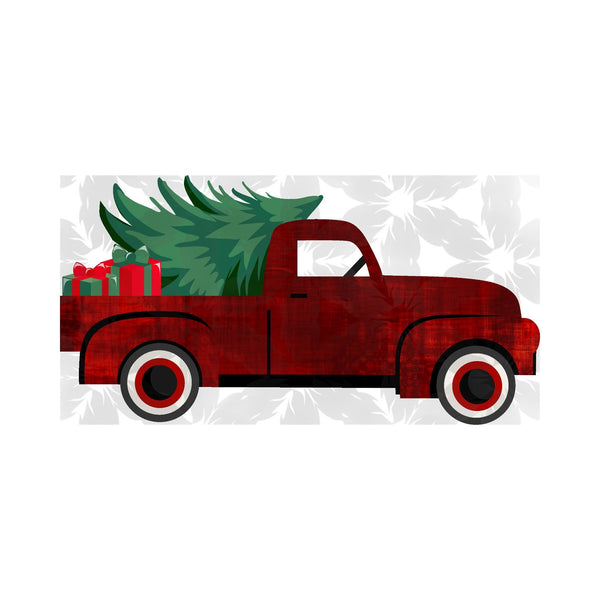Christmas Vintage Truck Sublimation Print