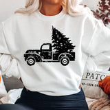 Grunge Christmas Truck DTF Print