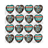 Western Candy Hearts Sublimation Print