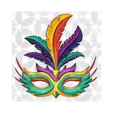 Mardi Gras Face Mask Sublimation Print