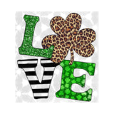 Love Leopard Shamrock Sublimation Print