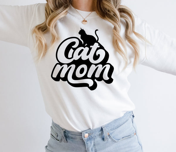 Cat Mom Screen Print LOW HEAT
