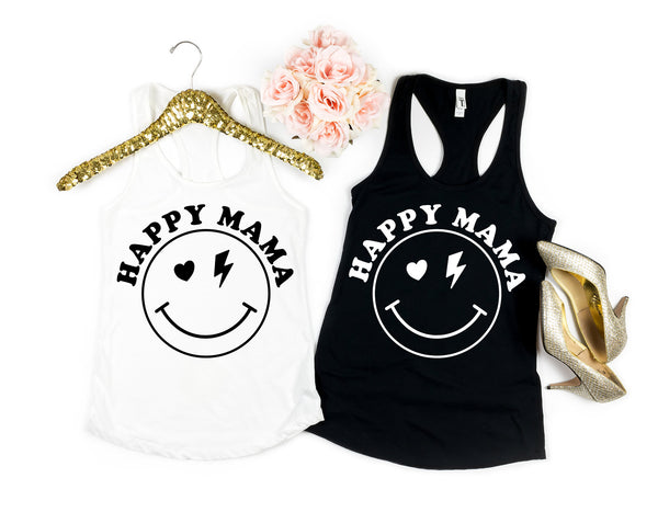 Happy Mama Smile Face Screen Print LOW HEAT