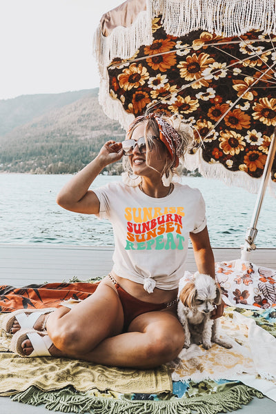 Sunrise Sunburn Sunset Repeat Screen Print HIGH HEAT