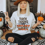 Thick Thighs Spooky Vibes Leopard Halloween DTF Print