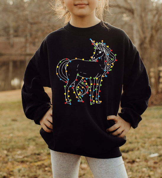 Christmas Unicorn Screen Print LOW HEAT