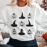 Witch Hat Pumpkin Doodle DTF Print