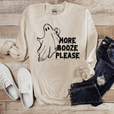 More Booze Please Ghost DTF Print