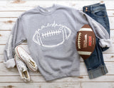 Football Sport STITCHES only (game day separate) Screen Print LOW HEAT