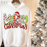 Merry Christmas Red Green DTF Print