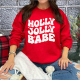 Holly Jolly Babe Christmas DTF Print