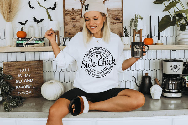 Im A Side Chick Thanksgiving Screen Print LOW HEAT