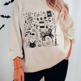 Witch Halloween Doodle DTF Print