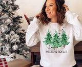 Merry And Bright Christmas Trio  Screen Print HIGH HEAT