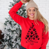 Paw Christmas Tree DTF Print