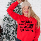 Cookies Santa Mistletoe Hot Cocoa DTF Print