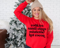 Cookies Santa Mistletoe Hot Cocoa Screen Print LOW HEAT