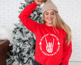 Rockin Around The Christmas Tree Skeleton Hand Christmas Screen Print LOW HEAT