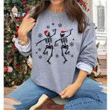 Christmas Dancing Skeletons DTF Print