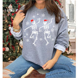 Christmas Dancing Skeletons DTF Print
