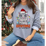 I Want a Hippo for Christmas DTF Print