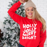 Holly Jolly Merry Bright DTF Print