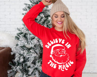 Believe in the Magic Santa  Screen Print LOW HEAT